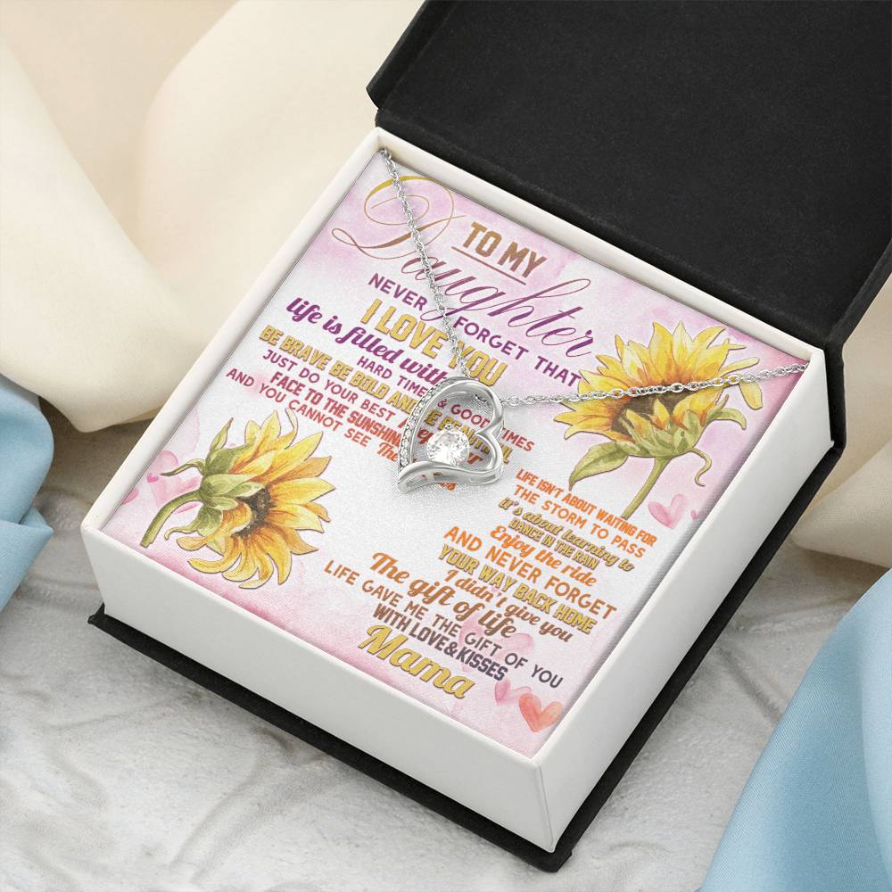 To My Daughter Necklace Mother Daughter Necklace Father To Daughter Birthday Gift Gifts To Daughter From Mama Forever Love Necklace