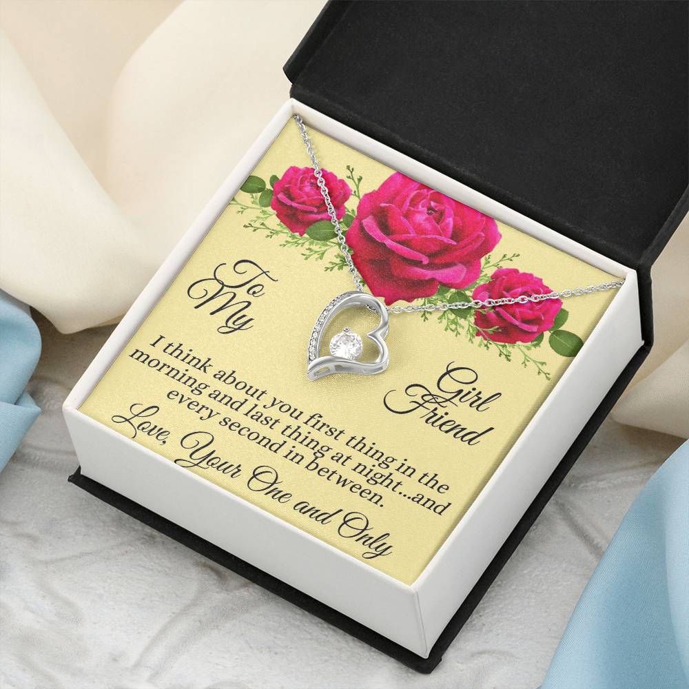 To My Beautiful Girlfriend - The Forever Love Necklace Forever Love Necklace