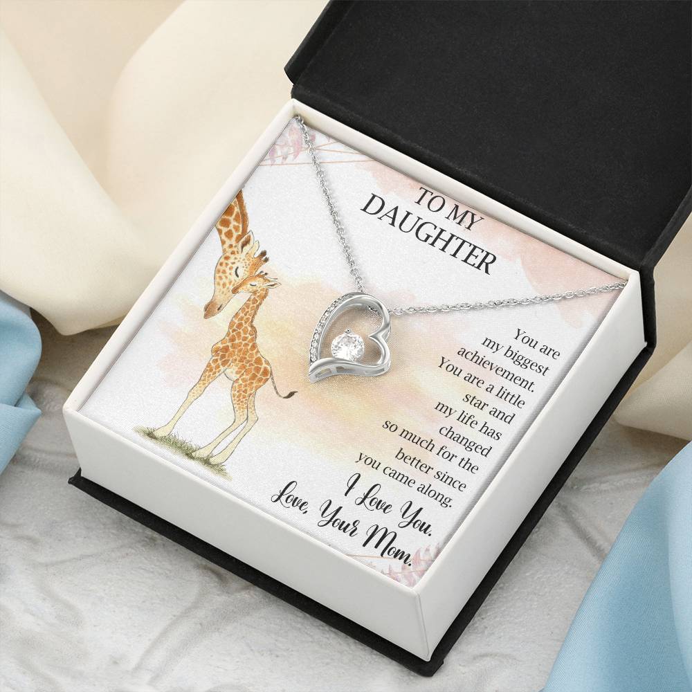 To My Daughter Giraffe Necklace Gift For Daughter From Mom Birthday Gift Graduation Gift Christmas Gift Live Your Dreams Gift For Daughter From Mom Forever Love Necklace