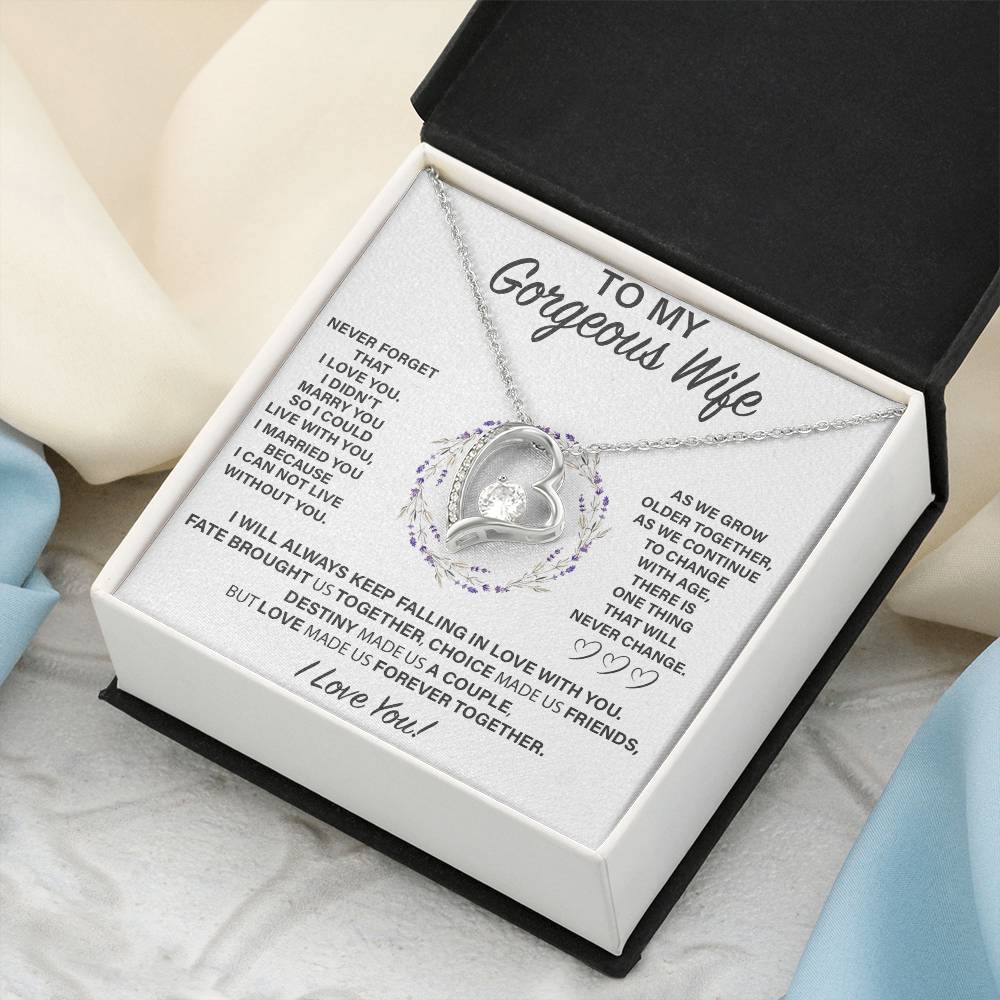 Wf006 Forever Love Necklace Gift For Wife Forever Love Necklace