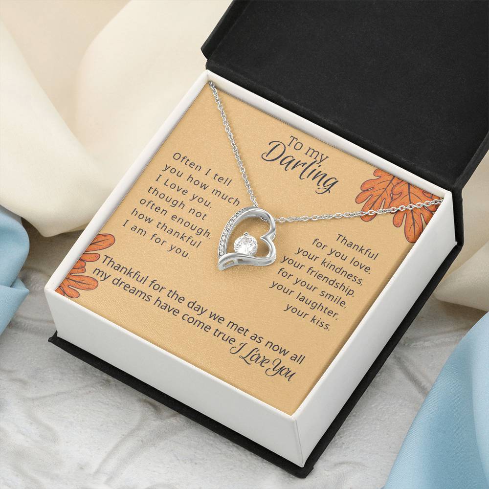 Thanksgiving Gift For Wife Sentimental Gift For Her Jewelry Forever Love Necklace