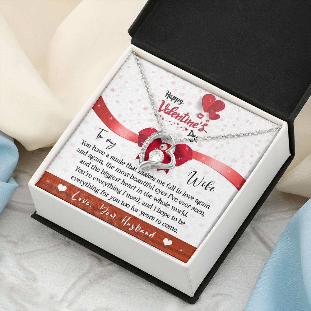 To My Wife - I Love You 1 Forever Love Necklace