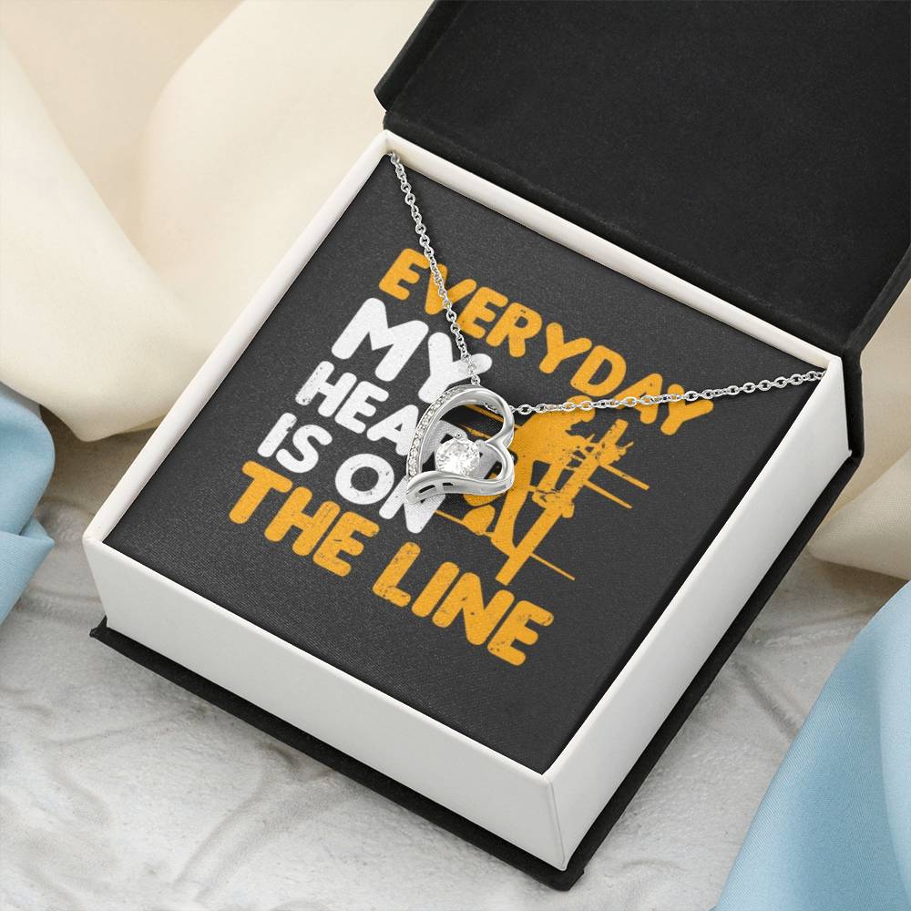 Lineman Wife Jewelry Love My Lineman Lineman Necklace Lineman Girlfriend Lineman Mom Journeyman Lineman Necklace Lineman Prayer Forever Love Necklace