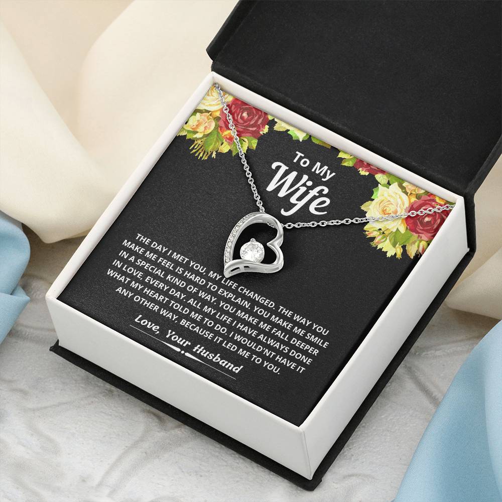 To My Wife Day I Met You Necklace Forever Love Necklace