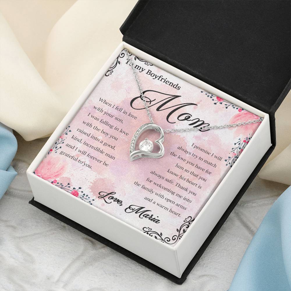 To My Boyfriends Mom Bf Mom Necklace Boyfriends Mom Necklace Personalization Boyfriends Mom Necklace Boyfriends Mom Gift Birthday Gift Forever Love Necklace