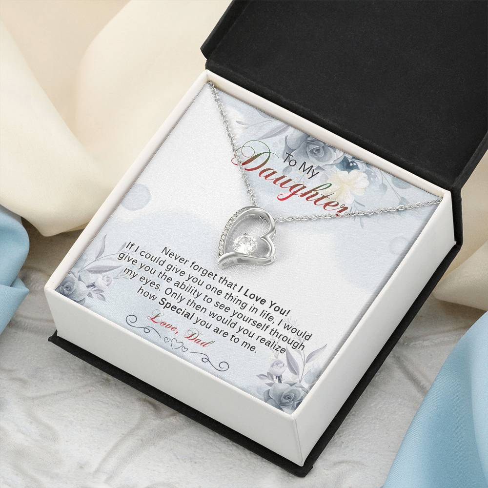 Gift For Daughter From Dad To My Daughter Necklace Daughter Gift From Dad Birthday Gift For Daughter From Dad Christmas Gift Forever Love Necklace