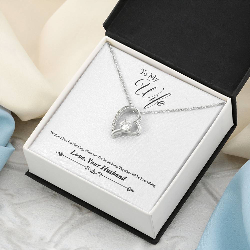 Necklace For Wife - Gift For Wife Gift For Her Anniversary Gift Birthday Gift Gift To Wife With Message Card For My Wife Necklace Forever Love Necklace