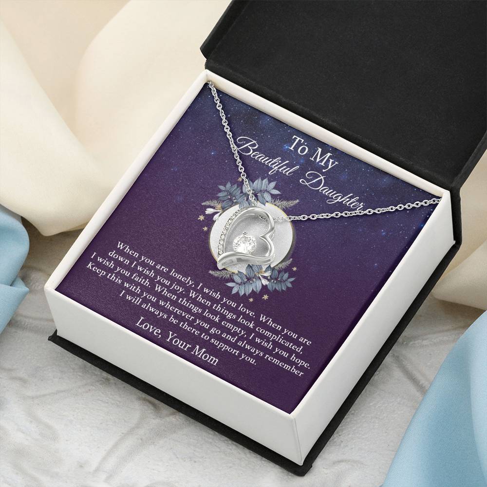 A Special Necklace Gift For Your Daughter To My Beautiful Daughter Mom Daughter Necklace Daughter Birthday Gift Daughter Graduation Forever Love Necklace