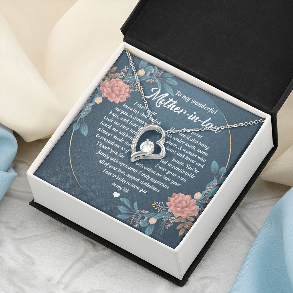 To My Wonderful Mother In Law Forever Love Necklace