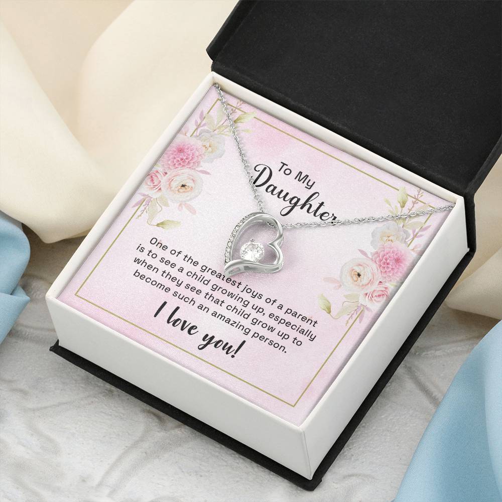 To My Daughter One Of The Greatest Joys Forever Love Necklace