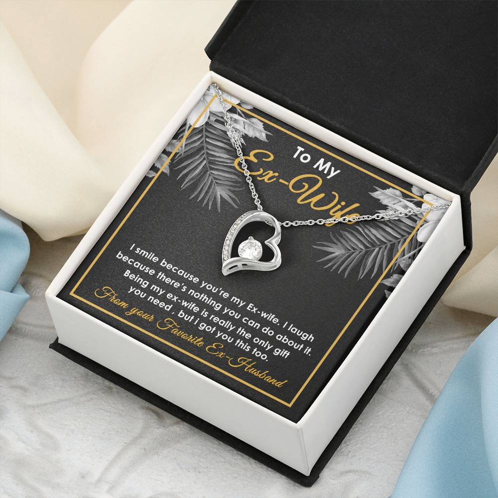 To My Exwife Funny Gift For Exwife Exwife Birthday Christmas Jewelry Gifts Forever Love Necklace