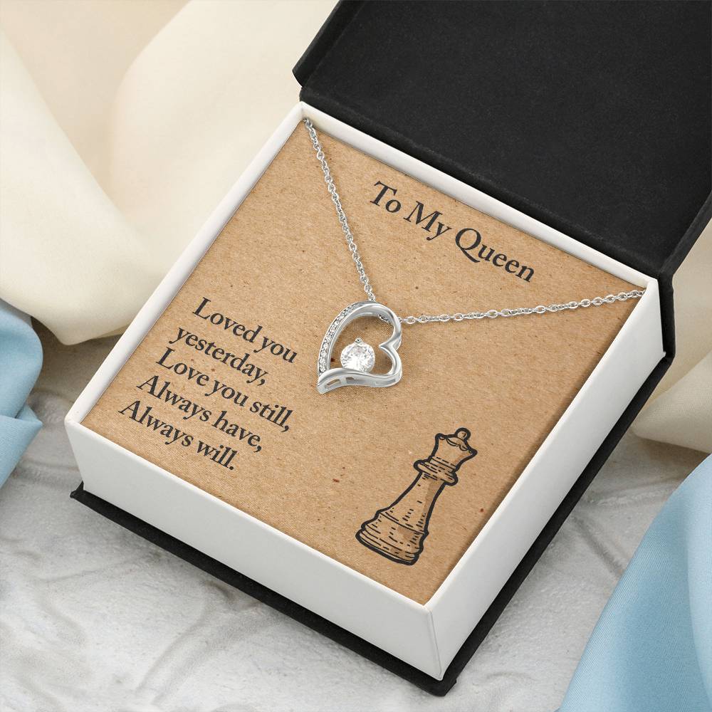 To My Queen ♛ Necklace - Customize Gift For Chess ♟ Lover ❤️ Forever Love Necklace