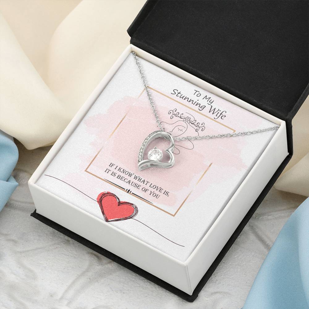 Gift For Wife - What Love Is - Necklace Forever Love Necklace
