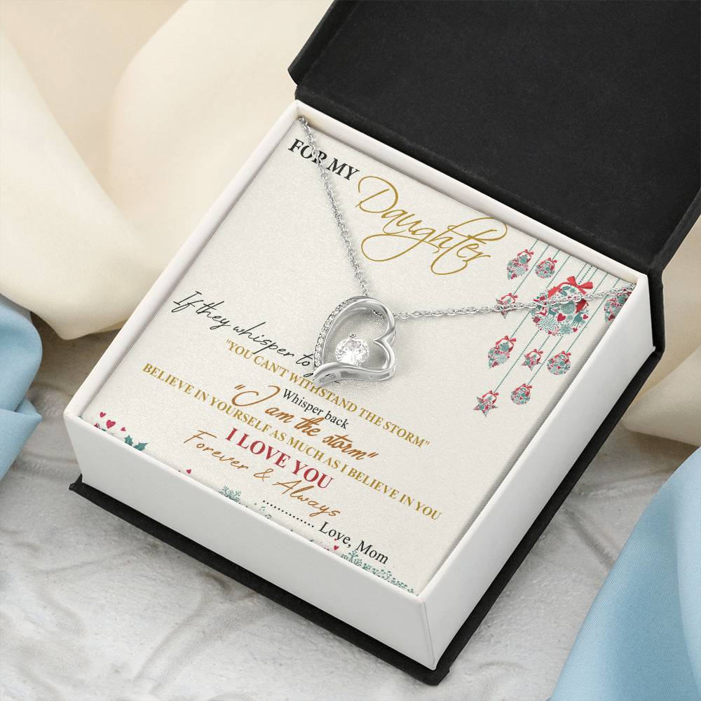 For My Daughter Forever Love Necklace - Gift For Daughter From Mom Daughter Mother Necklace Daughter Gift From Mommy Forever Love Necklace