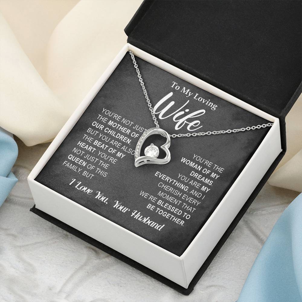 To My Loving Wife - Heart Melt Message Forever Love Necklace Forever Love Necklace