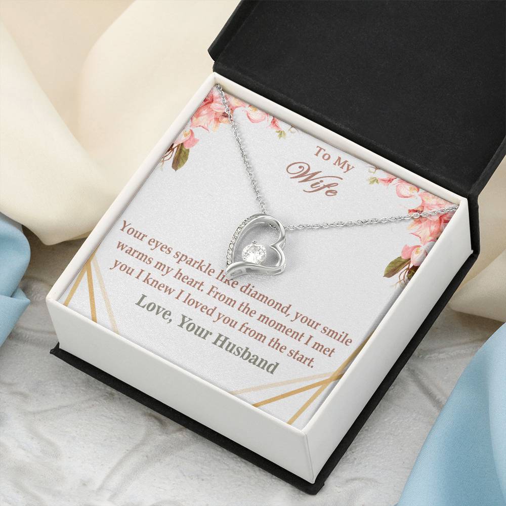 Special Gift For Wife From Husband 925 Sterling Silver Pendant 1 Forever Love Necklace