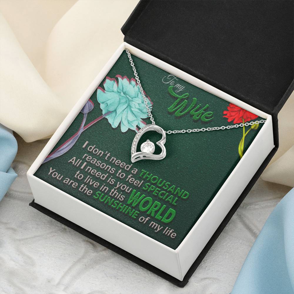 Gorgeous Gift Form Husband To Wife Forever Love Necklace Forever Love Necklace