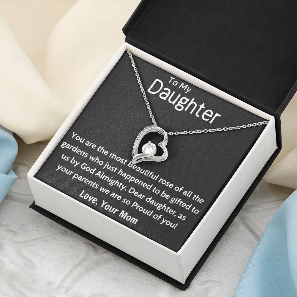 To My Daughter Beautiful Chapters Daughter Necklace Gift For Daughter Xmas Christmas Daughter Gift From Mom 5 1 Forever Love Necklace