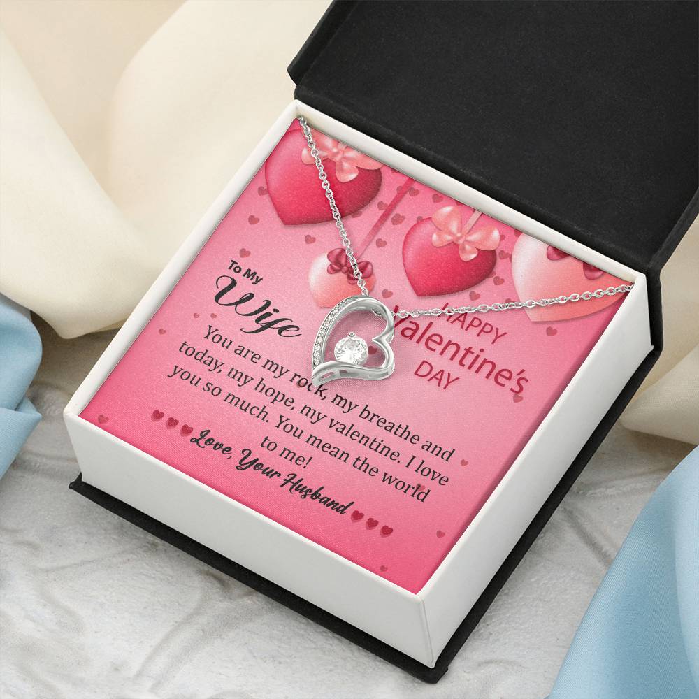 Valentine’s Day Gift For Wife Romantic Gifts For Wife Happy Valentine's Day Forever Love Necklace