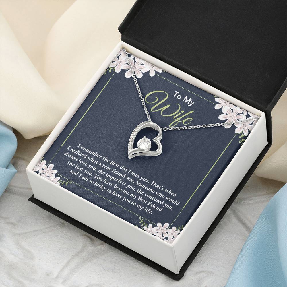 To My Wife - I Am So Lucky To Have You In My Life - Forever Love Necklace Forever Love Necklace