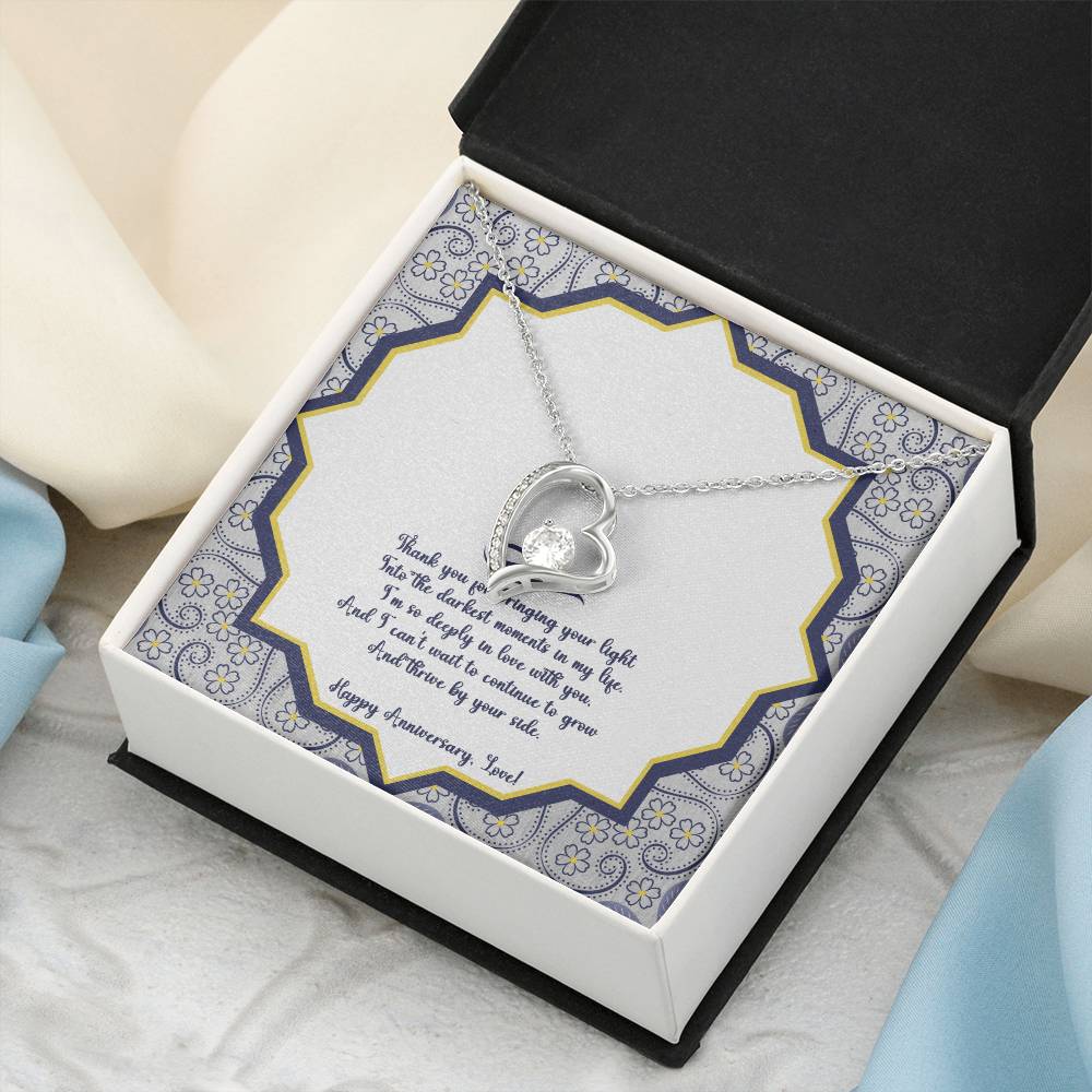 Happy Anniversary Mom Daughter Necklace Daughter Birthday Gift Daughter Graduation Gift Forever Love Necklace