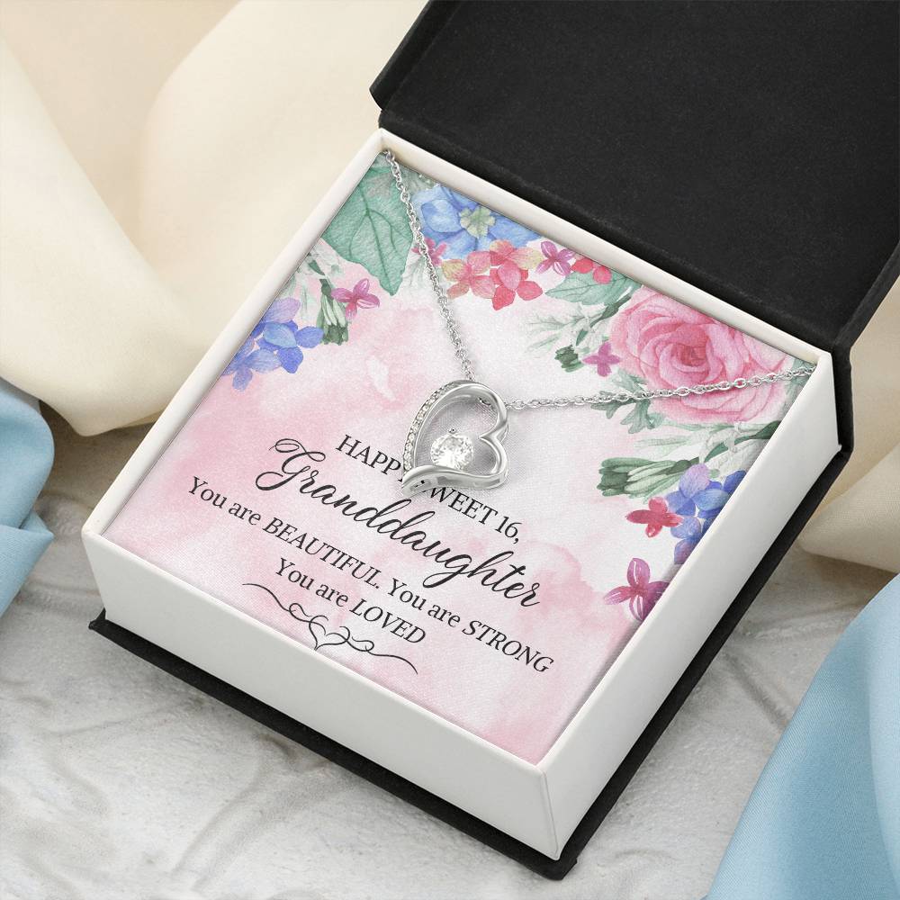 Granddaughter 16Th Birthday Granddaughter 16Th Birthday Necklace September Birthday Forever Love Necklacepersonalized Birthday Necklace Forever Love Necklace