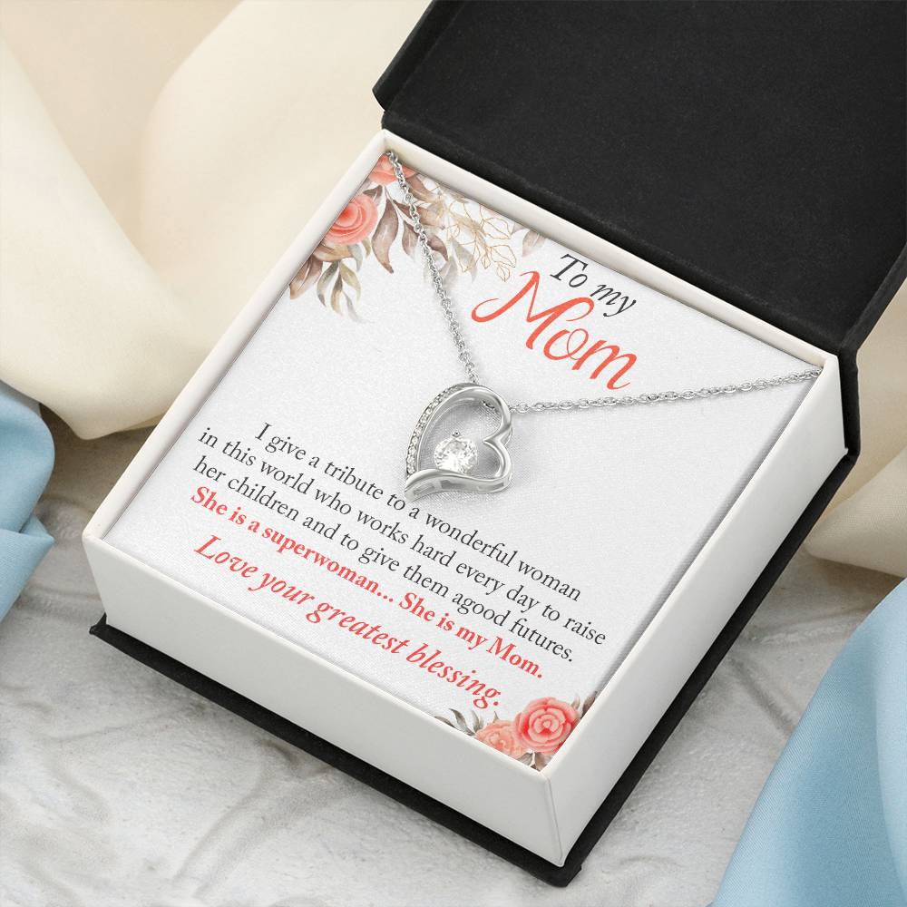 Customize Gift To My Mom Necklace Birthday Valentines Gift To My Mother Mom Necklace To My Mom Necklace To My Mom Mom Birthday Forever Love Necklace