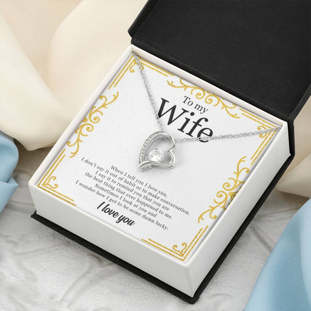 To My Wife I Love You Message Tmw16 1 Forever Love Necklace