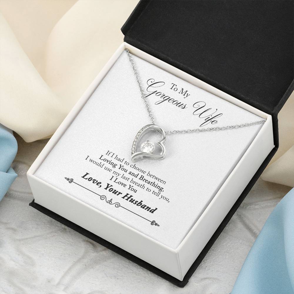 To My Wife My Last Breath Forever Love Necklace