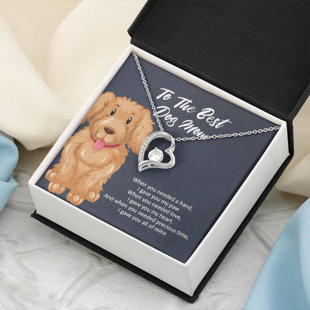 To The Best Dog Mom 1 Forever Love Necklace