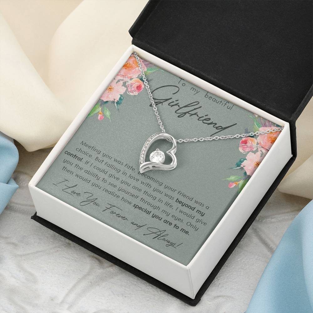 To My Girlfriend - Love You Forever & Always Necklace Forever Love Necklace