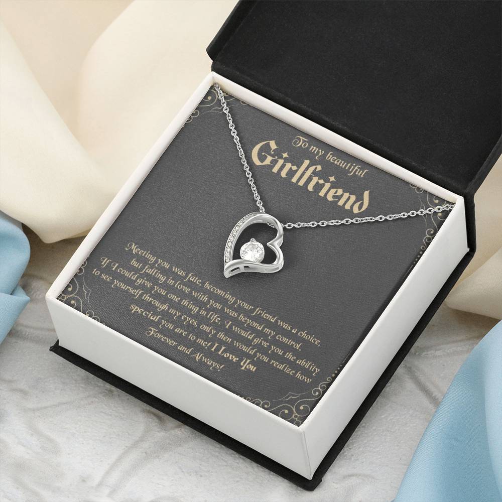 To My Beautiful Girlfriend Necklace Forever Love Necklace