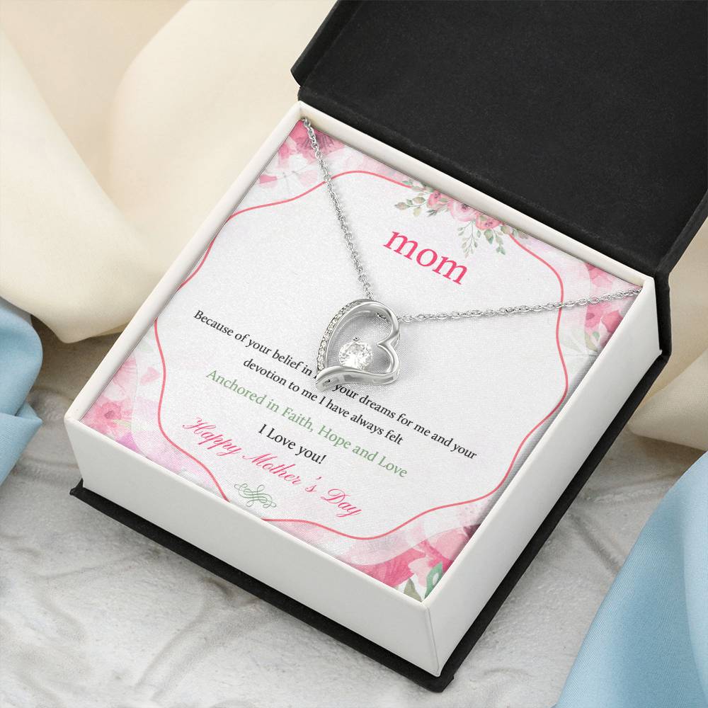 Mom I Love You Happy Mother's Day Necklace 1 Forever Love Necklace