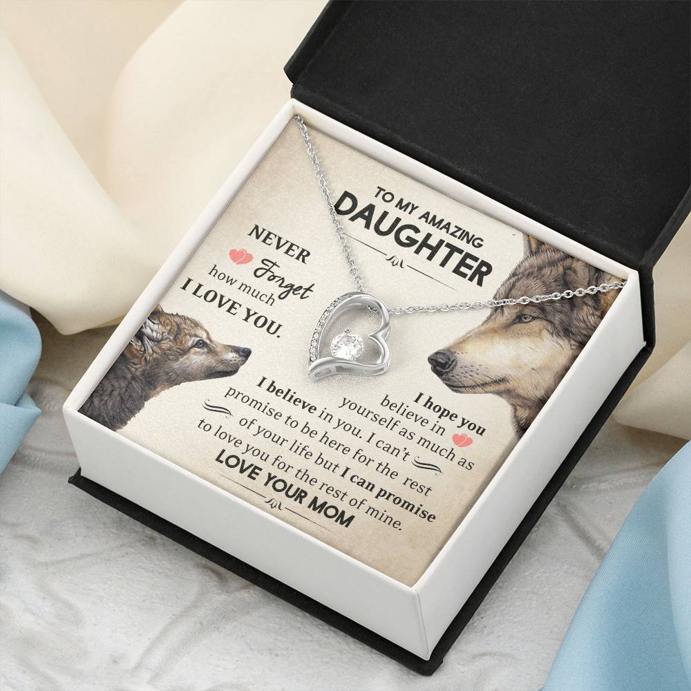 To My Daughter Never Forget Necklace 1 Forever Love Necklace