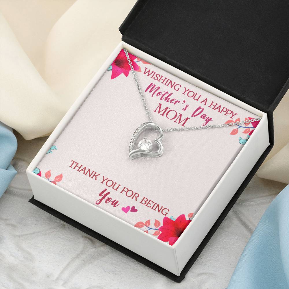 To My Mom Forever Love Necklace Mother Necklace Gift For Mother Xmas Christmas Customize Gift To My Mom 4 Forever Love Necklace