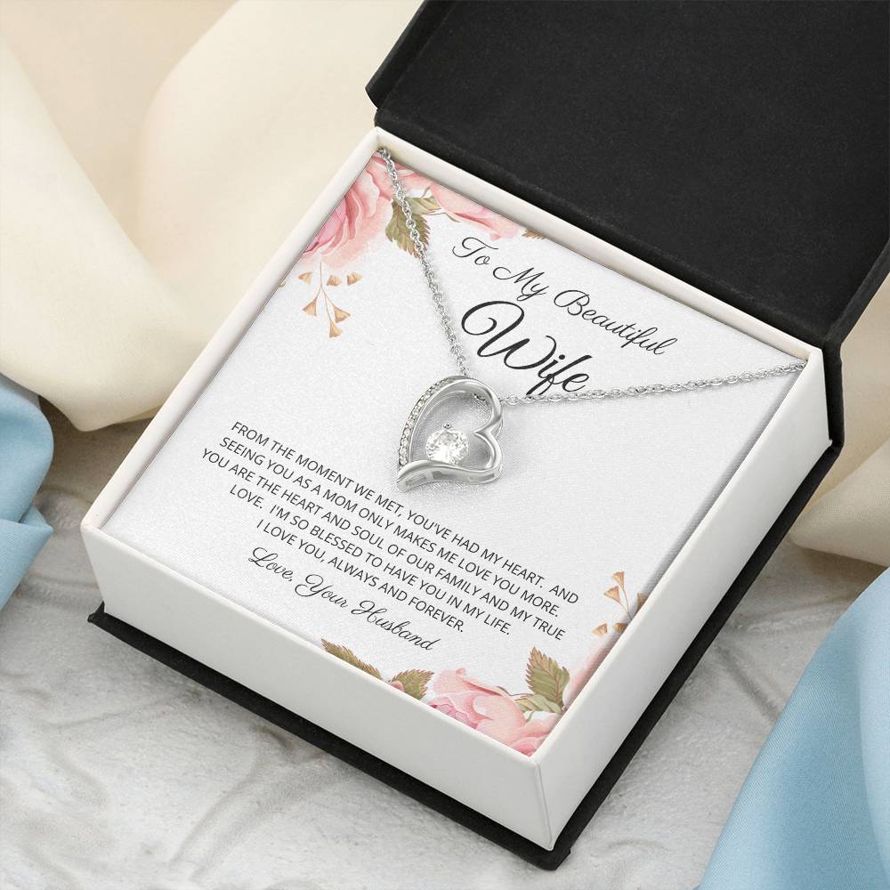 To My Beautiful Wife Necklace Forever Love Necklace