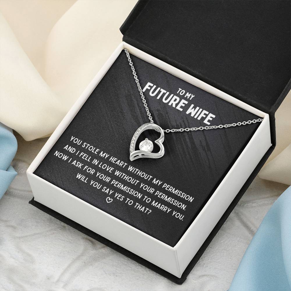 To My Future Wife Will You Say Yes Necklace 1 Forever Love Necklace