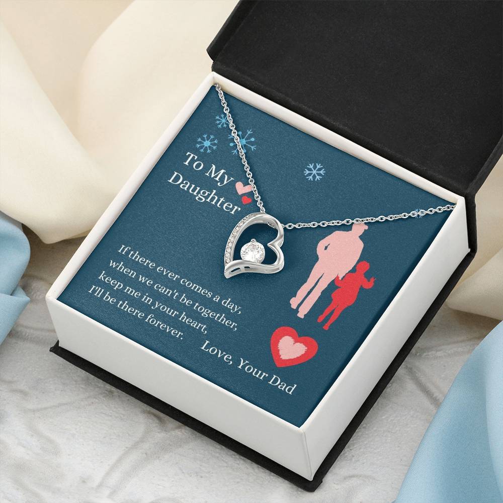 To My Daughter In Your Heart Forever Necklace Forever Love Necklace