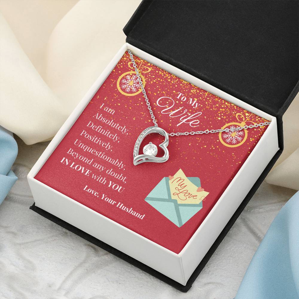 To My Wife - Absolutely In Love - Necklace Forever Love Necklace