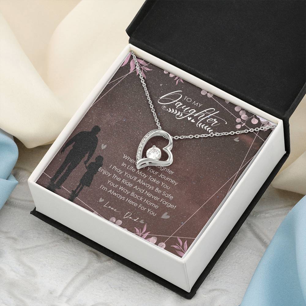 To My Daughter I Will Be Here For You Dragonfly Necklace Gift From Dad Father Daughter Necklace Father To Daughter Birthday Forever Love Necklace