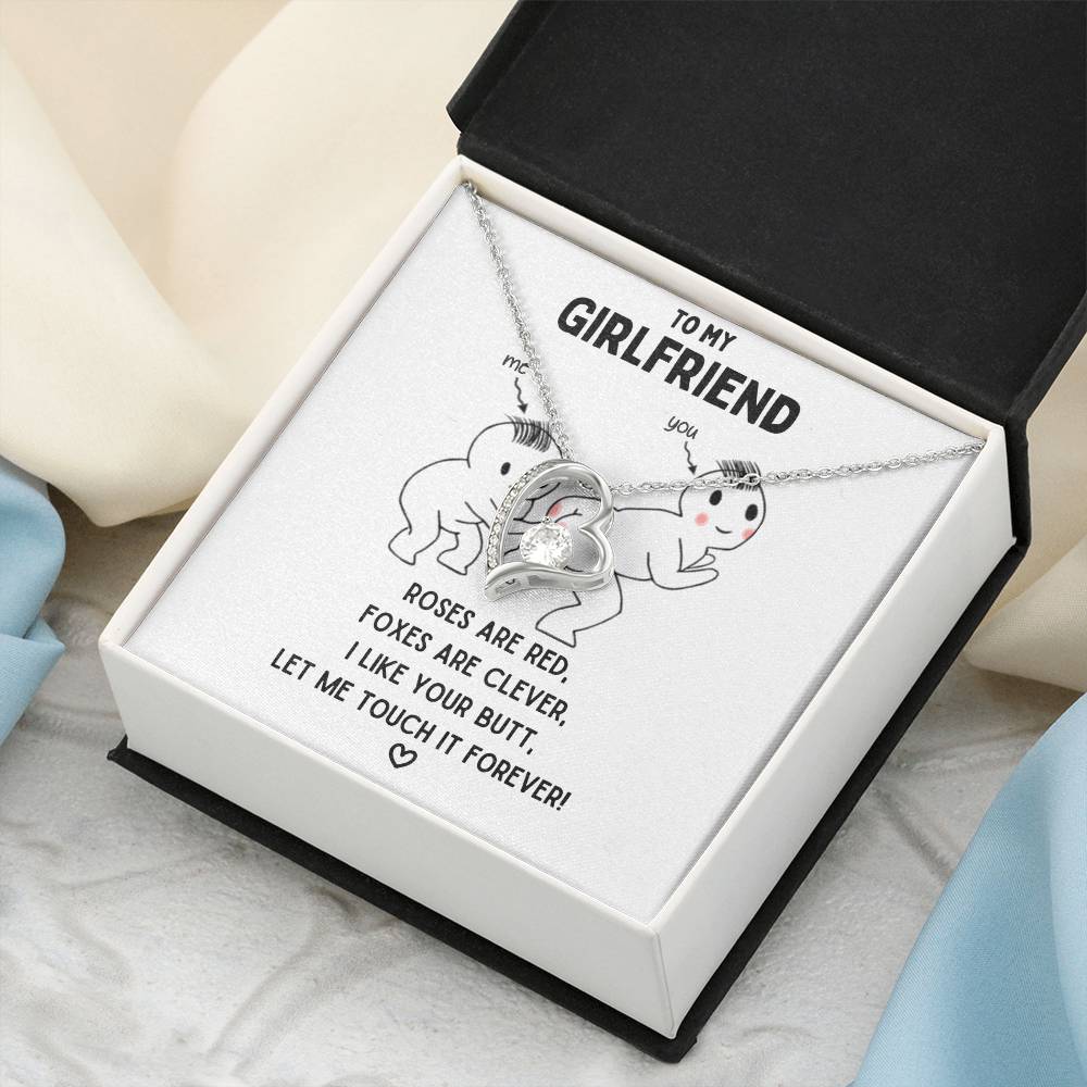 To My Girlfriend - Let Me Touch It Forever Forever Love Necklace Forever Love Necklace