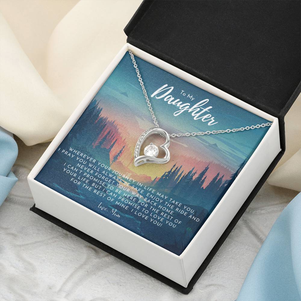 To My Daughter Necklace From Mom Grown Up Daughter Gift From Mom Gift For Daughter From Mom Daughters Birthday Gift Forever Love Necklace