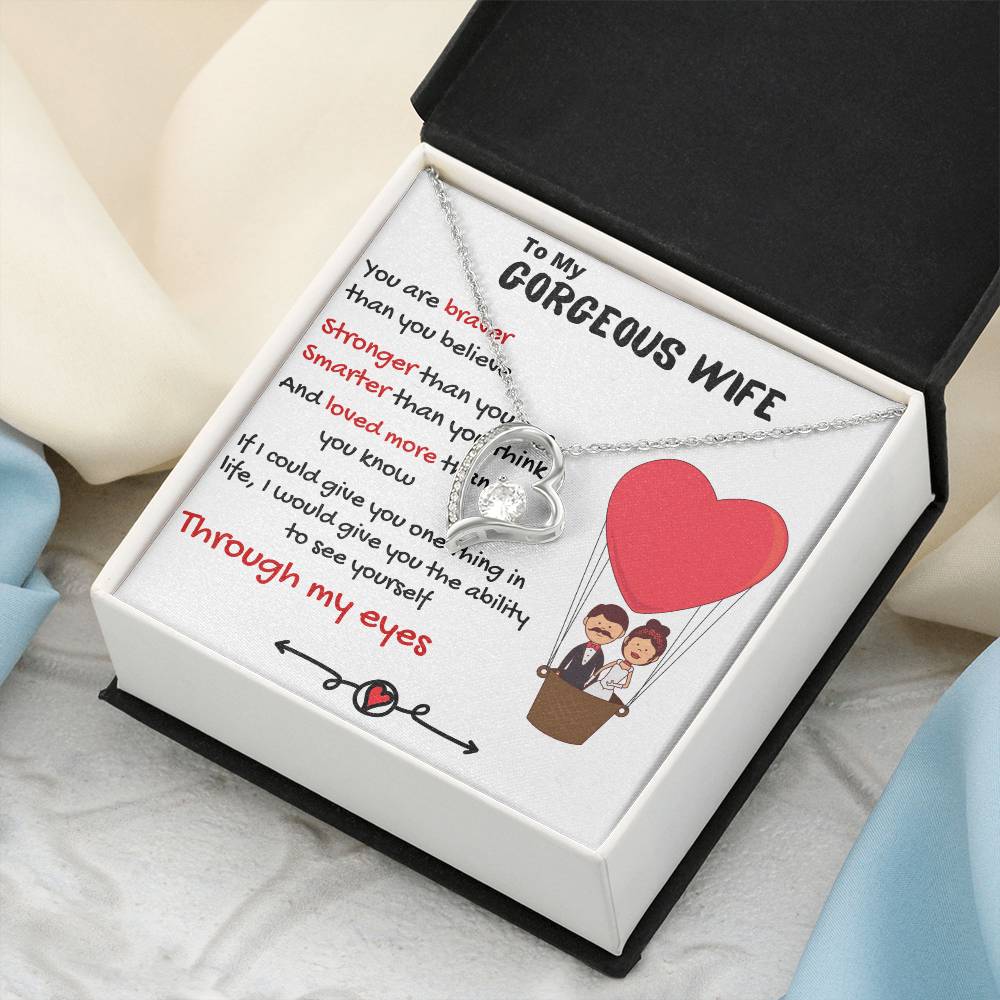 To My Gorgeous Wife Forever Love Necklace Forever Love Necklace