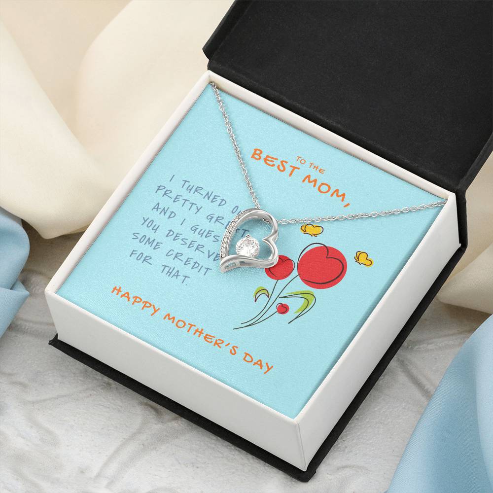 Gift For Mom Forever Love Necklace With Message Card Forever Love Necklace