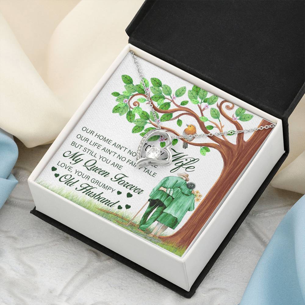 To My Wife Gift From Grumpy Old Husband To Wife From Husband Gift Wedding Day Gift For Bride From Groom Anniversary Forever Love Necklace