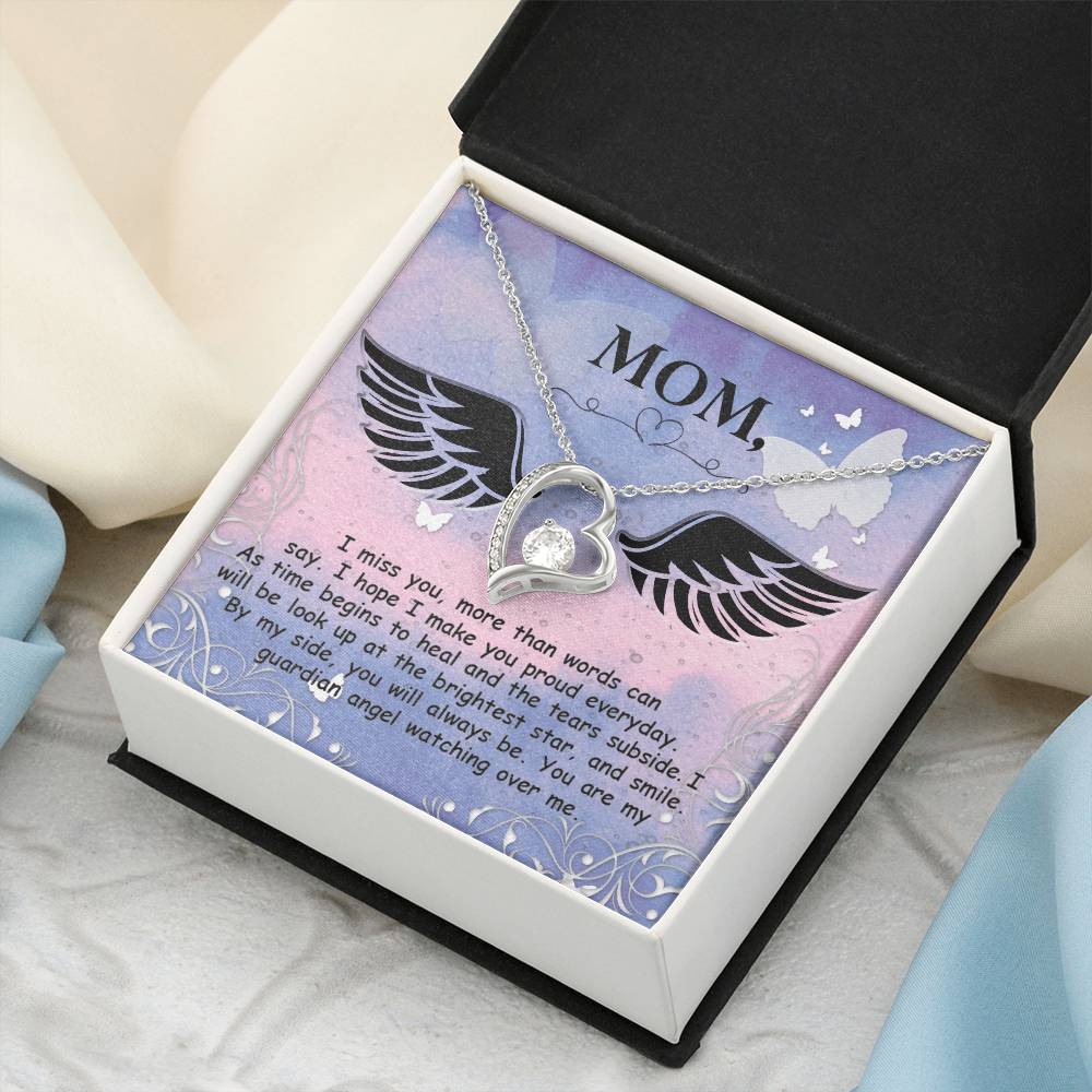 Mom - I Miss You More Than Words Can Say - Forever Love Necklace Forever Love Necklace