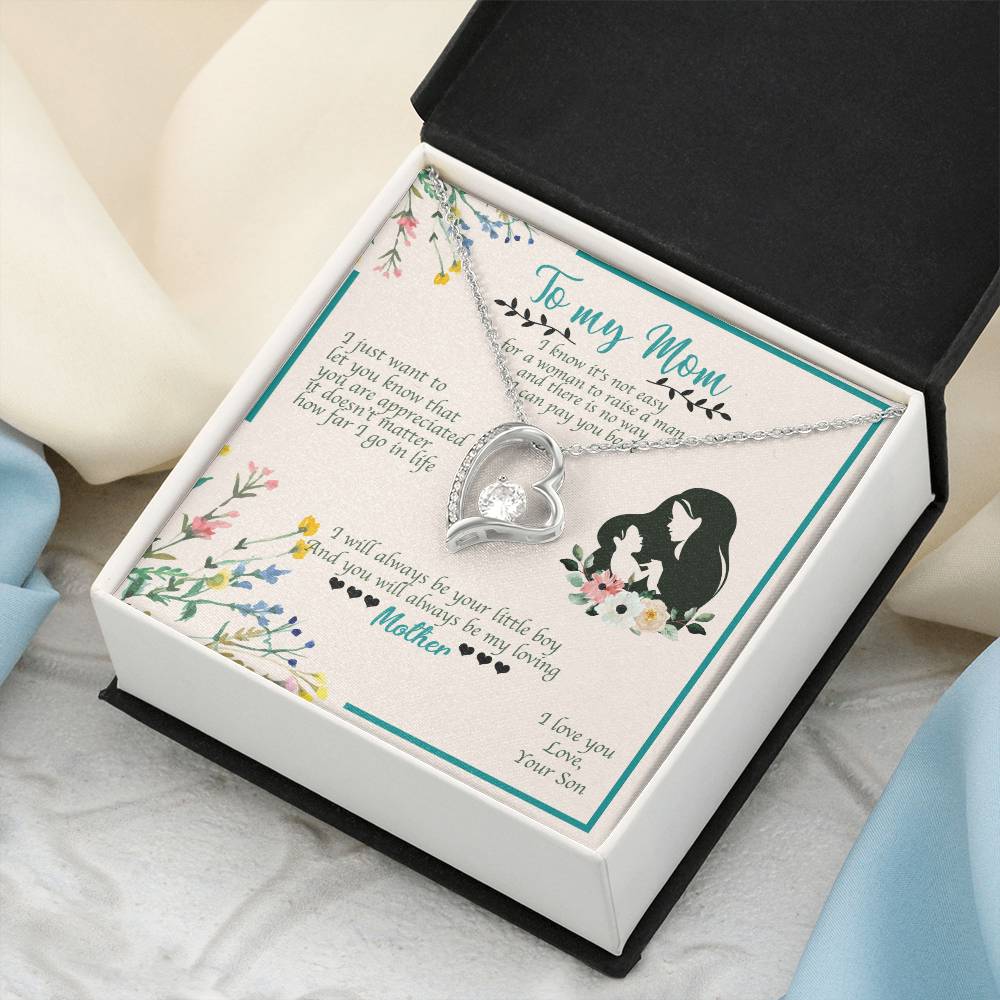 To My Mom I Will Always Be Your Little Boy 1 Forever Love Necklace