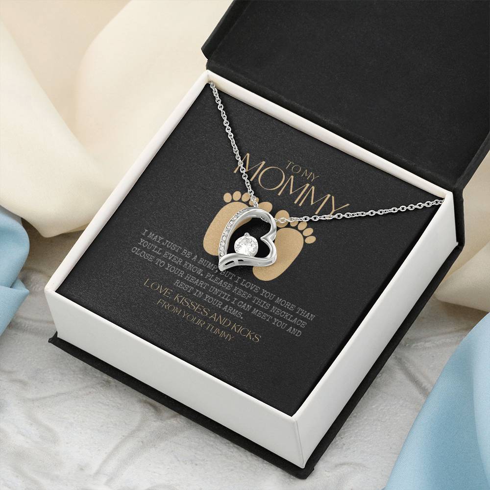 Baby shower gift New Mommy Necklace Pregnant Wife Gift To My Mommy I May Just Be A Bump But I Love You More Than You Ever Know