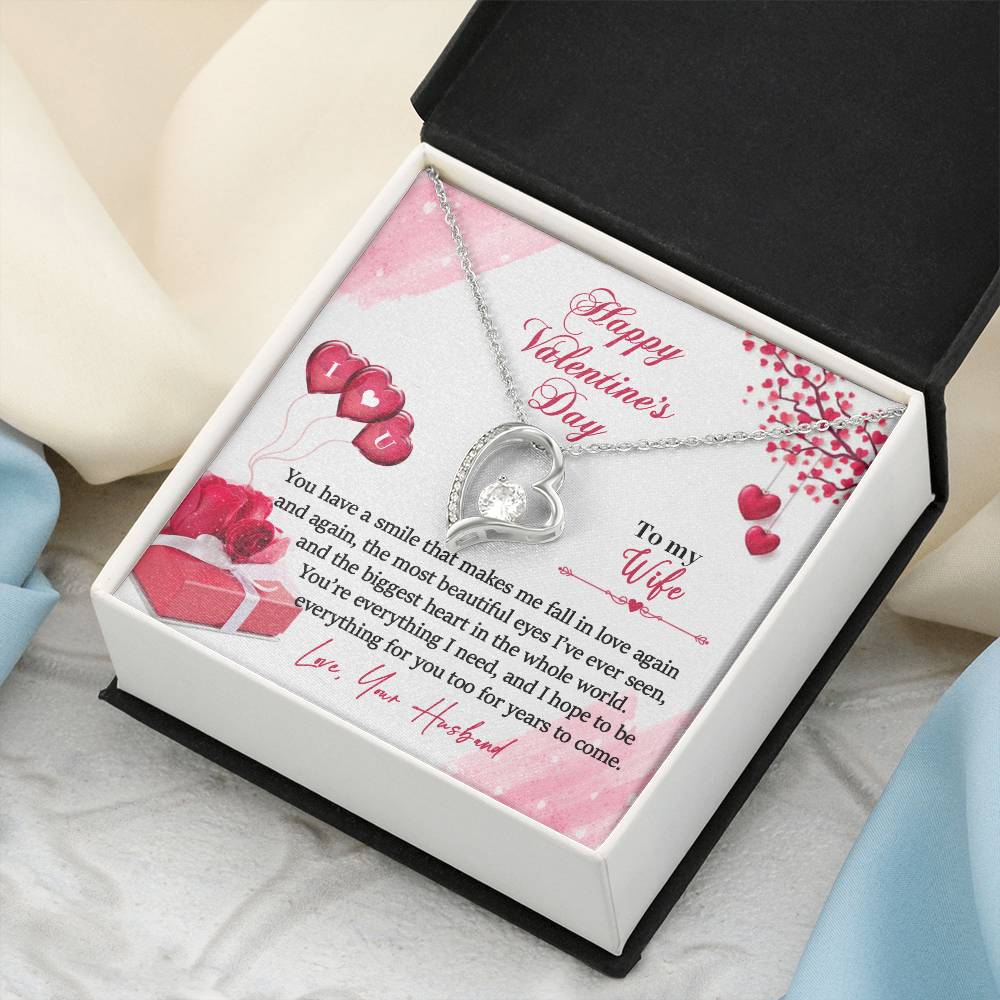 To My Wife - I Love You Forever Love Necklace