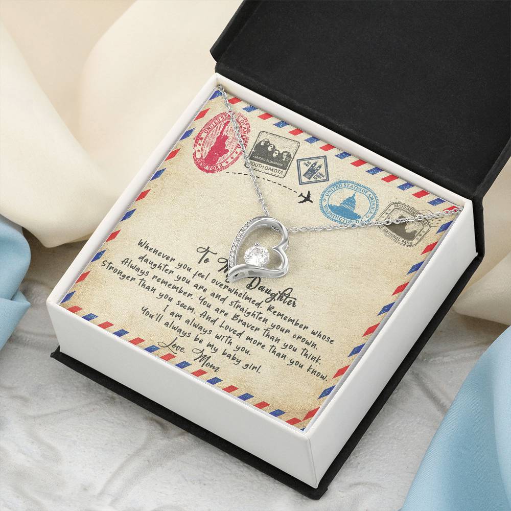 To My Daughter Necklace From Mom Gift For Daughter From Mom Birthday Gift Daughter Graduation Gift Daughter Birthday Gift From Mom Forever Love Necklace